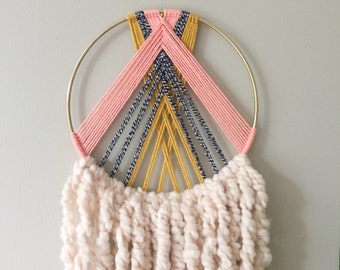 Boho Wall Decor, Macrame Dreamcatcher, Macrame Wall Hanging,Modern Macrame,Wall Hanging,Pink Nursery Decor,Boho Nursery Decor Girl,Fiber Art