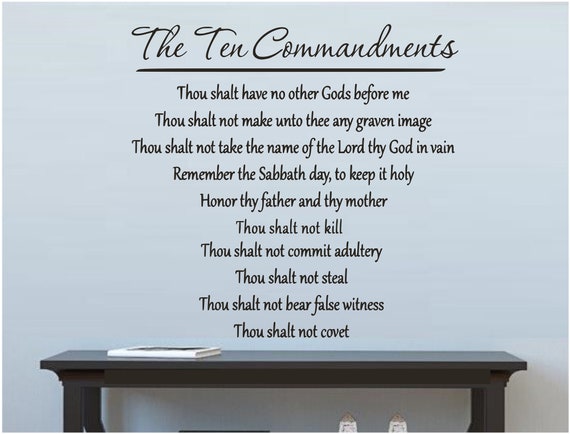 The Ten Commandments Vinyl Wall Decal - Ten Commandments Vinyl Wall Art The Ten Commandments Vinyl Wall Decal - Ten Commandments Vinyl Wall Art