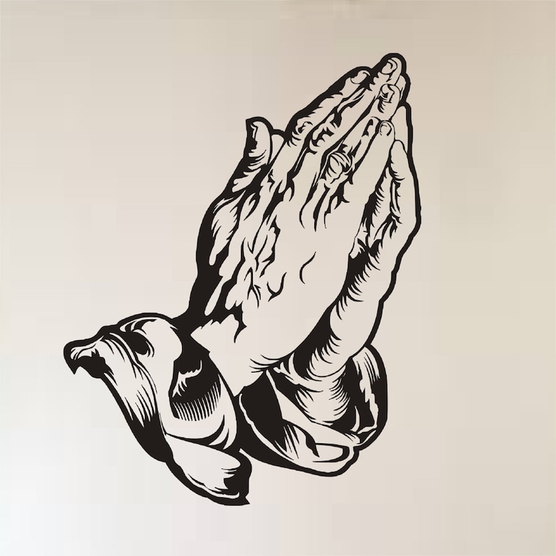 Praying Hands Vinyl Wall Decal