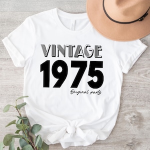 Vintage 1975 Birthday T-Shirt - Classic Retro Style