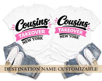 Cousins Takeover Shirt: Benutzerdefiniertes Ziel, Familienreise-T-Shirt
