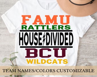 Customizable House Divided Shirt: College Rivalry Tee