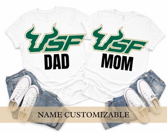 USF Bulls Parent Shirt: University of South Florida, Custom College Tee
