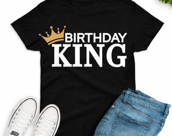 Birthday King T-Shirt: Crown Graphic Tee, Men's Birthday Outfit