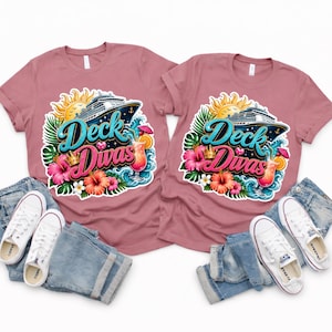 Camiseta de crucero Deck Divas, camisetas sin mangas a juego para viajes de chicas, conjunto de Royal Caribbean