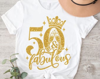50 and Great Shirt: Gold Birthday Queen Tee
