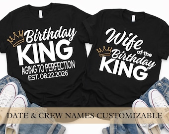 Birthday King Shirt: Matching Family Tees, Custom Party Shirts