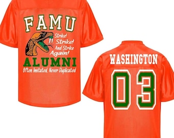 Custom FAMU Alumni Jersey Shirt: HBCU Rattler Pride