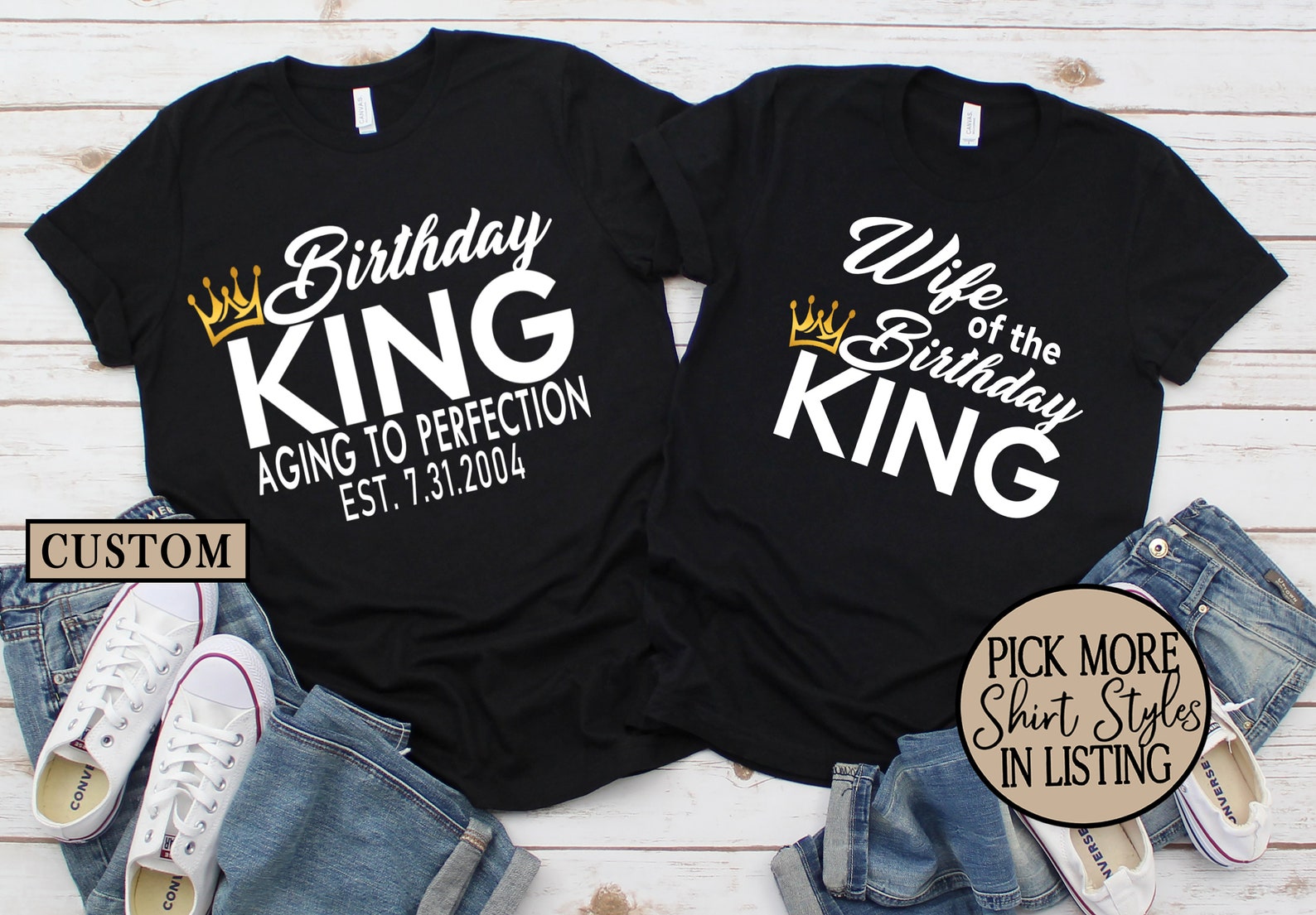 Birthday King 50th Birthday King T Shirt Matching Squad Etsy