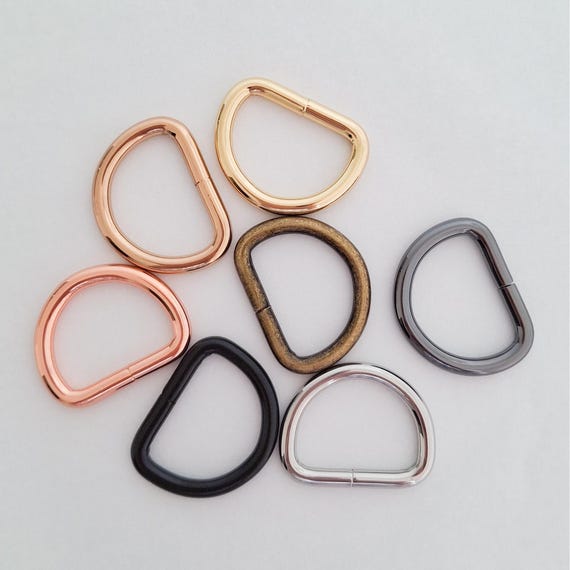 10 - 38 mm metal D-rings (unwelded)