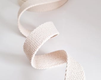Sangle en coton naturel 15 mm 20 mm 25 mm