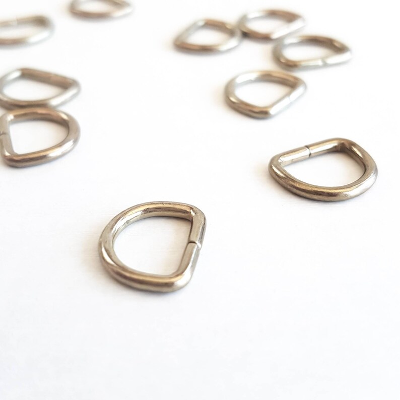 d ring dee ring d ring 1pc 2pc 5pc 10pc 20pc Dark silver D-rings 10mm DIY collar bag hardware