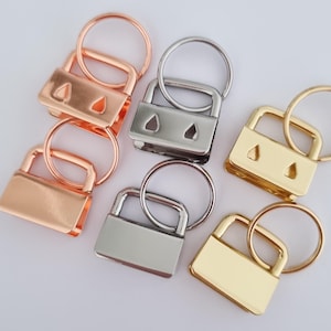 Key Fob Hardware: Gold Rose Gold, 20mm, Wristlet Hardware