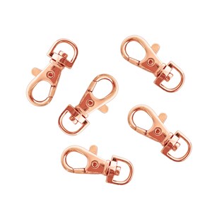 rose gold 40mm clip-on hook for keychains
