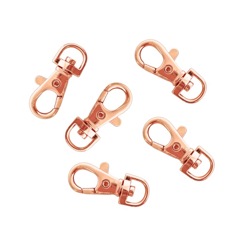 rose gold 40mm clip-on hook for keychains