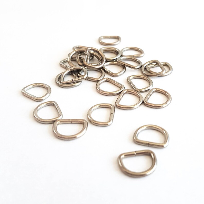 d ring dee ring d ring 1pc 2pc 5pc 10pc 20pc Dark silver D-rings 10mm DIY collar bag hardware