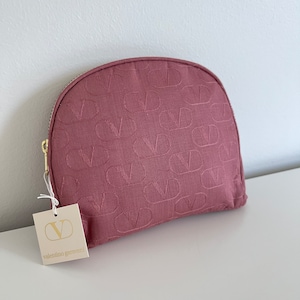 Valentino vintage embroidery V logo waterproof makeup bag/ wash bag/ clutch /pouch