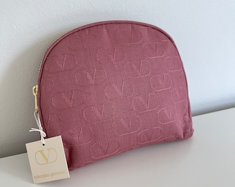 Valentino vintage embroidery V logo waterproof makeup bag/ wash bag/ clutch /pouch