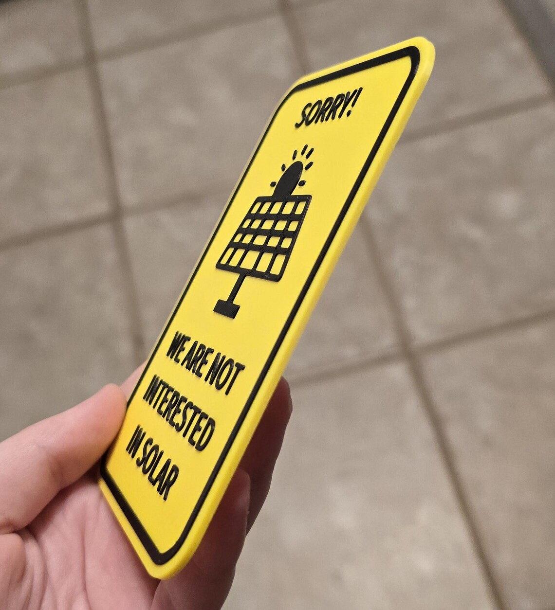 Not Intrested Sign Not Interested in Solar Panels - Customized No Soliciting Door Sign - Etsy