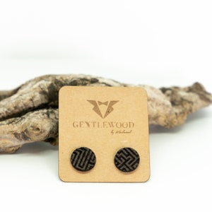 Holzohrstecker ,Ohrringe, Ohrringe Holz, Ohrstecker Holz, Geschenk für Sie, Echtholz, Ohrstecker Labyrinth