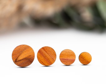 Wooden earrings, earrings, wooden stud earrings, wooden earrings, gift for her, real wood, round stud earrings