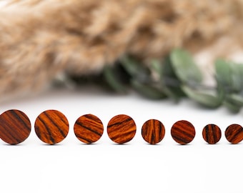 Wooden earring, earrings, wooden earrings, wooden stud earrings, gift for her, real wood, round stud earrings