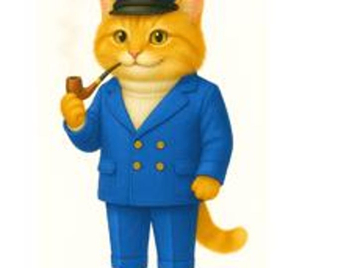 Vintage Cat Sticker 3