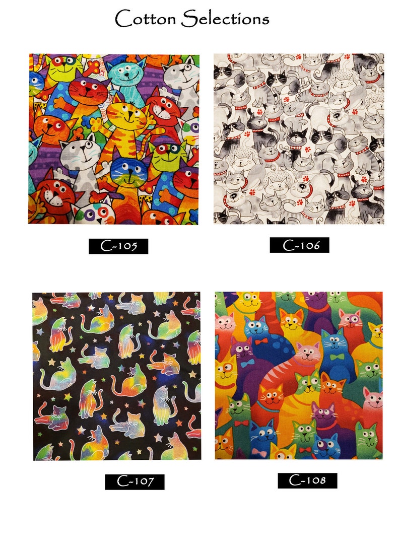 Cat-Themed Fabric CATch-all Zippered Coin Purse