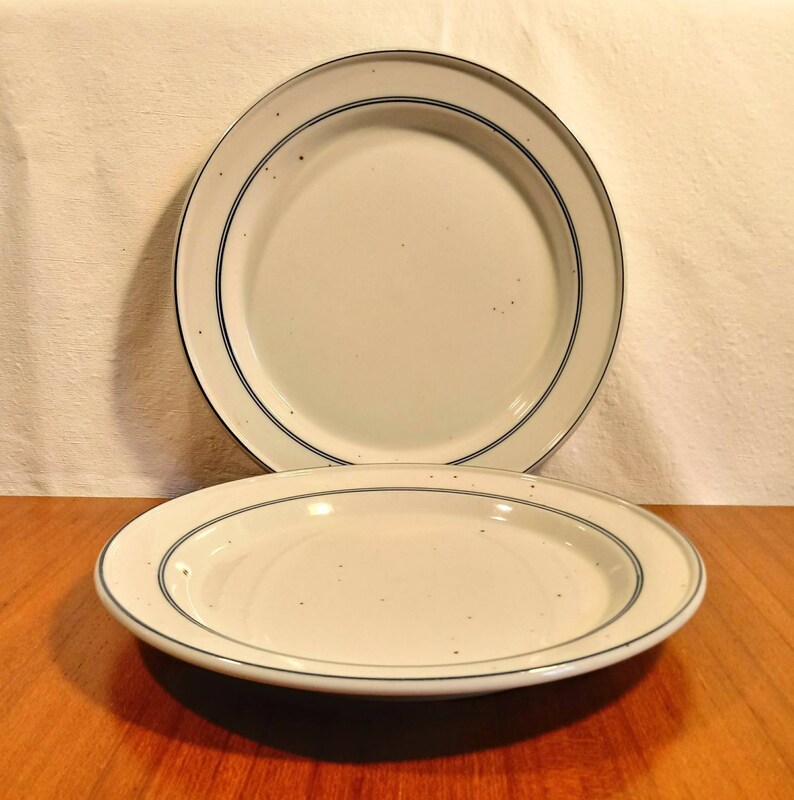 Brand New Sango Orbit Blue Dinner Plates