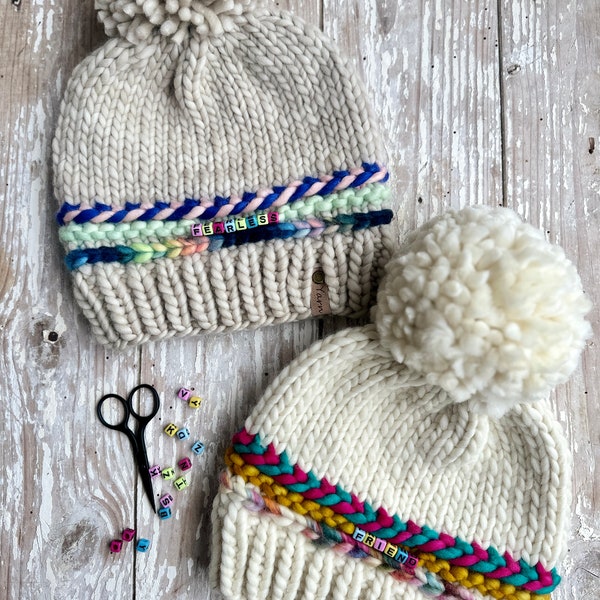 Friendship Bracelet Beanie Knit Pattern