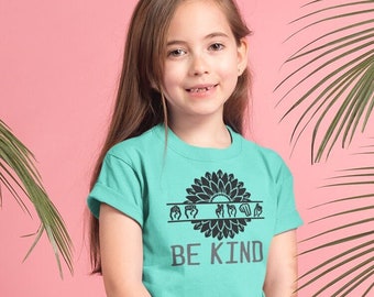 Be Kind ASL sunflower, cut file, png, silhouette, cricut, sign language