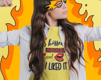 kissed a fireman and liked it, sublimation or cut file, 2 versions, full color, png