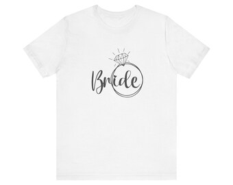 Bride with diamond ring Unisex Jersey Short Sleeve Tee