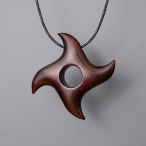 Men's modern jewelry Pendant necklace Dark Galaxy Minimalist wood necklace Designer jewelry Wooden necklace for man