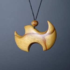 Wooden pendant necklace Abstract Extravagant jewelry Statement Necklace Nature Jewelry Exotic wood Pendant for man and women