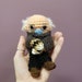 Bernie Sanders Doll. Bernie Sits Chibi amigurumi 3' plush meme original figure. Crochet Bernie Sanders with mittens. 