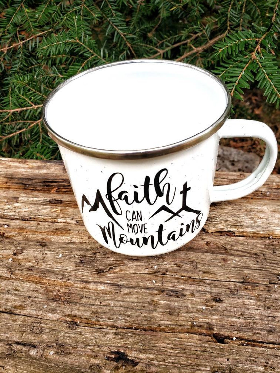 Faith Can Move Mountains Coffee Mug Religious Campfire Mug Etsy