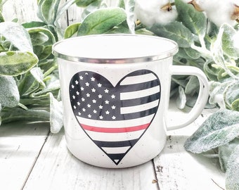 Firefighter Wife Mug, Red Line Mug, Wife of Firefighter, Thin Red Line Mug, Firefighter Mom Mug, Firefighter Gift, Firefighter Wifey