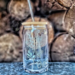 June Birth Month Flower Tumbler, Rose Birth Month Tumbler, Floral Birthday Gift, Personalized Birth Flower Beer Can, June Birthday Gift