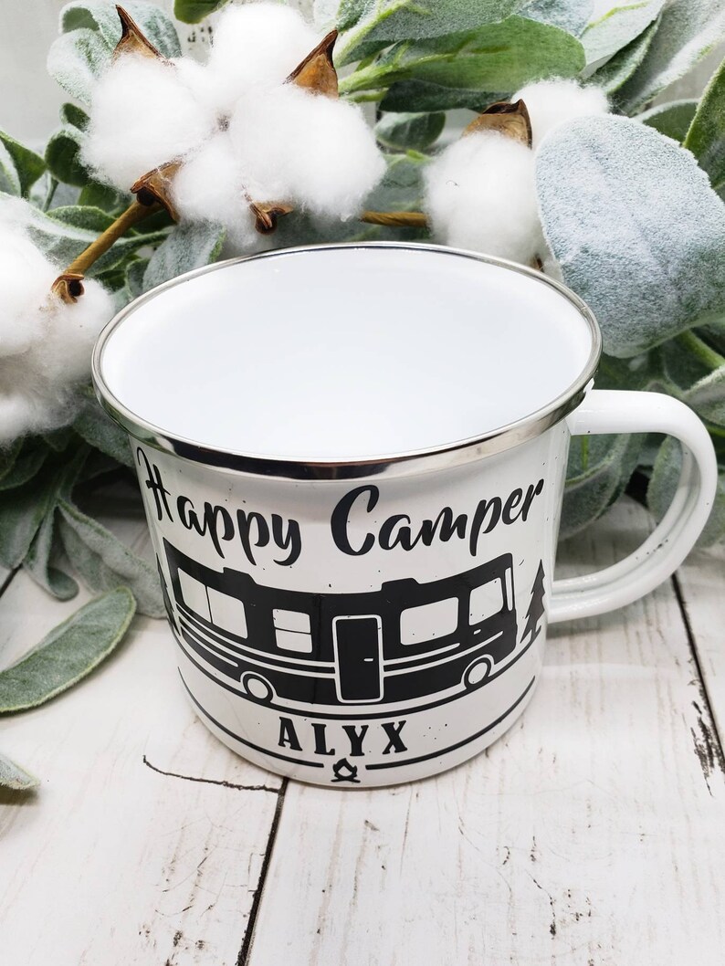 Happy Camper Mug RV Camp Mug Campfire Mug Camping Coffee Etsy