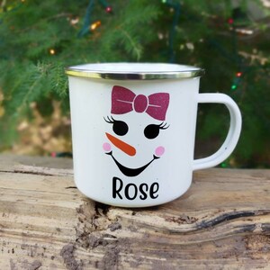 Personalized Snowman Campfire Mug, Family Christmas Gift