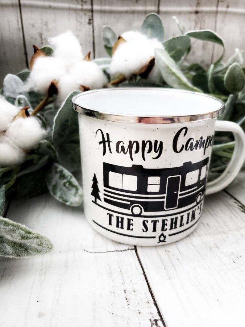 Happy Camper Mug RV Camp Mug Campfire Mug Camping Coffee Etsy