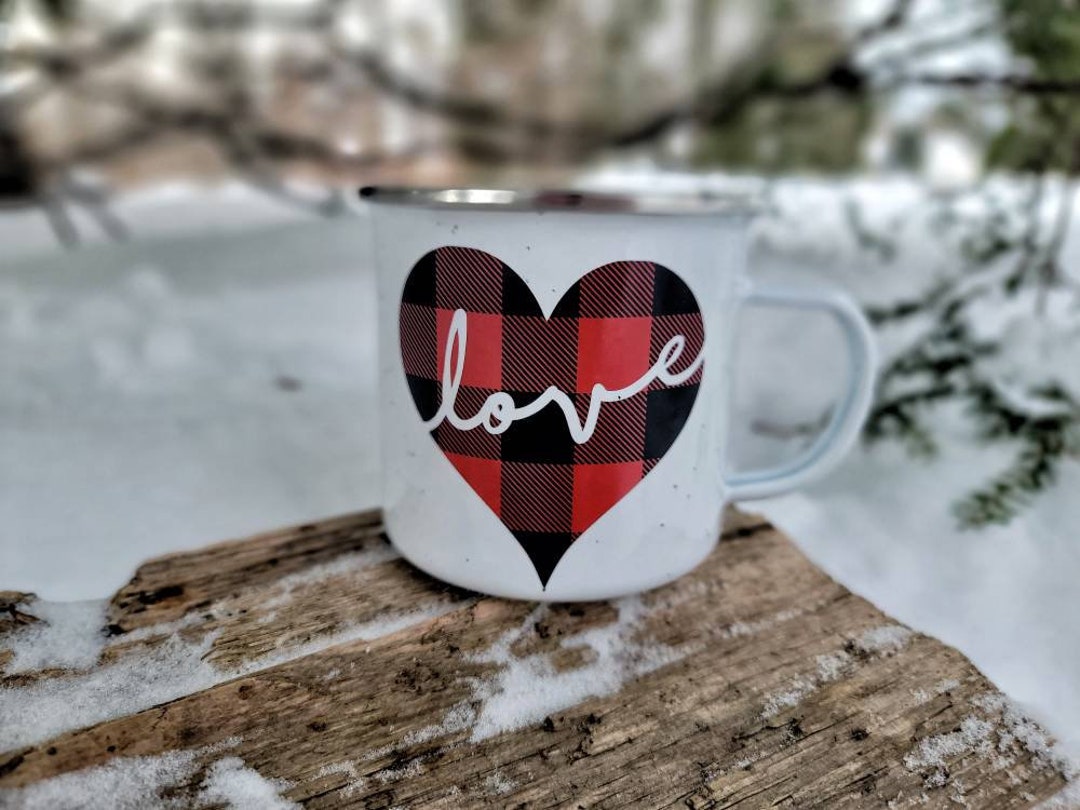 Taza de cristal de corazón, taza de café de San Valentín, vaso de café de  San