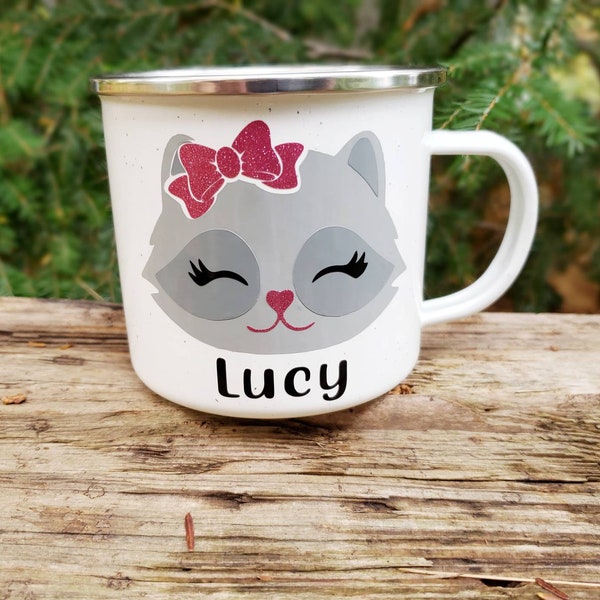 Racoon Mug, Racoon Gift, Racoon Coffee Mug, Racoon Camp Mug, Personalized Racoon Mug, Racoon Lover Gift, Girls Racoon Cup