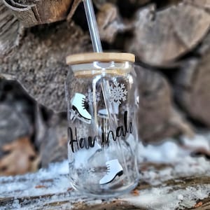 Figure Skating Cup, Personalized Ice Skating Gift, Ice Skating Tumbler, Skating Beer Can, Iced Coffee Cup, Figure Skating Coach Gift