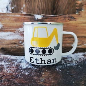Excavator Mug,  Personalized Excavator Cup, Construction Mug, Excavator Custom Cup, Construction Themed Cup, Construction Party