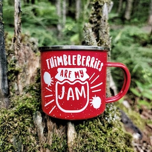 Thimbleberry Coffee Mug, Thimbleberry Campfire Mug, Thimbleberries Are My Jam, Gift for Coffee Lovers, Summer Coffee Mug, Fruit Mug