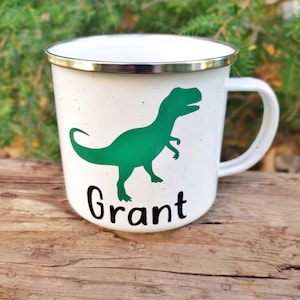 Personalized Dinosaur Mug: T-Rex, Triceratops, Stegosaurus, Longneck, Brontosaurus Cup