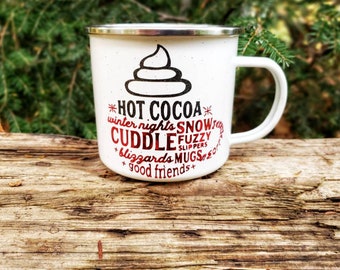 Hot Chocolate Mug, Christmas Coffee Mug, Holiday Coffee Mug, Hot Cocoa Mug, Winter Hot Chocolate Mug,Christmas Camp Mug, Winter Campfire Mug