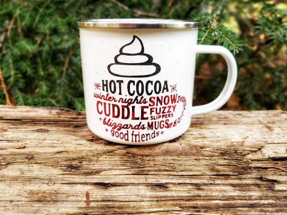 Hot Chocolate Mug, Christmas Coffee Mug, Holiday Coffee Mug, Hot Cocoa Mug,  Winter Hot Chocolate Mug,christmas Camp Mug, Winter Campfire Mug 